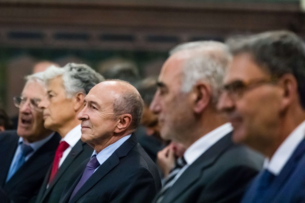 Gerard collomb at traditional vow of echevin, lyon