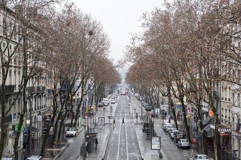 Cours Charlemagne vu de la Gare de Perrache. 01.2018