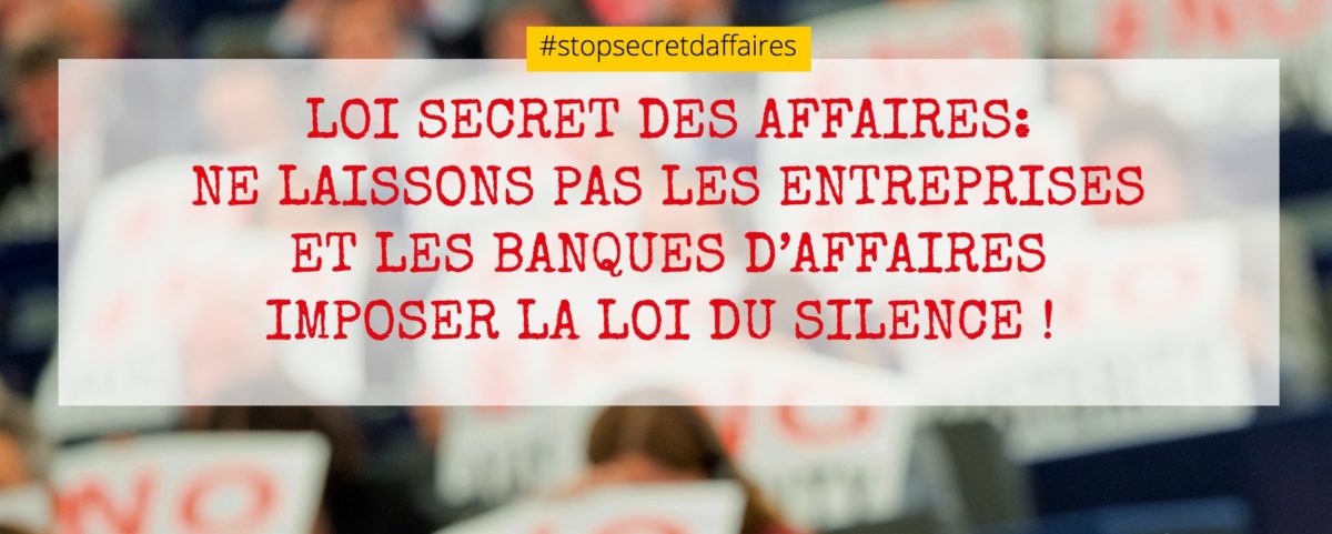 Stop Secret des affaires