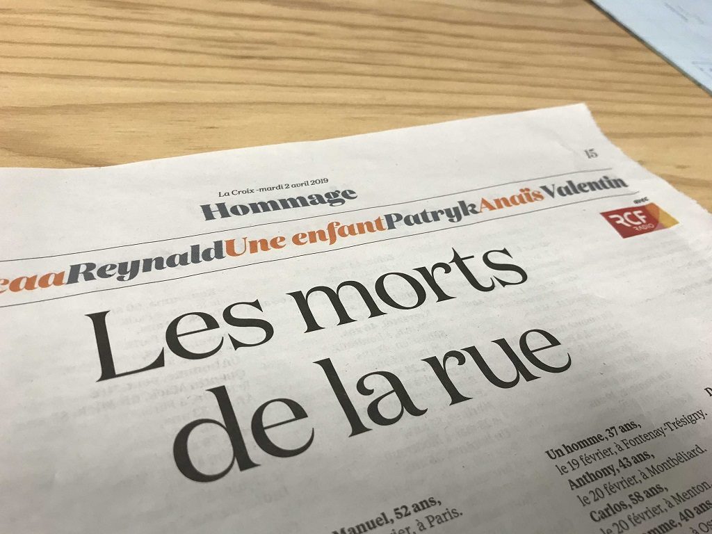 Dans le Nord, au moins 28 personnes sont décédées dans la rue en 2018