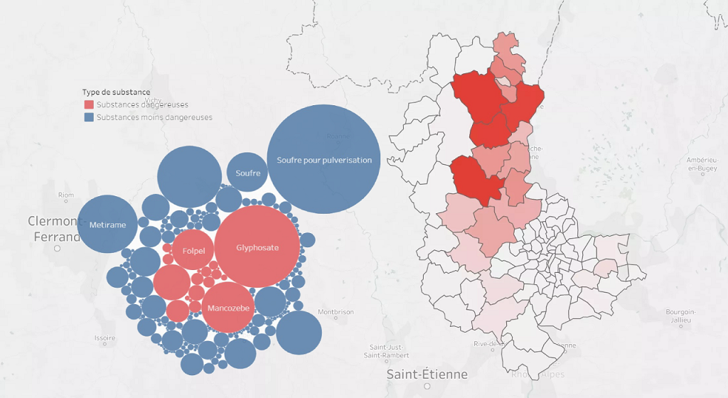 Rhône : où consomme‐t‐on le plus de pesticides, commune par commune