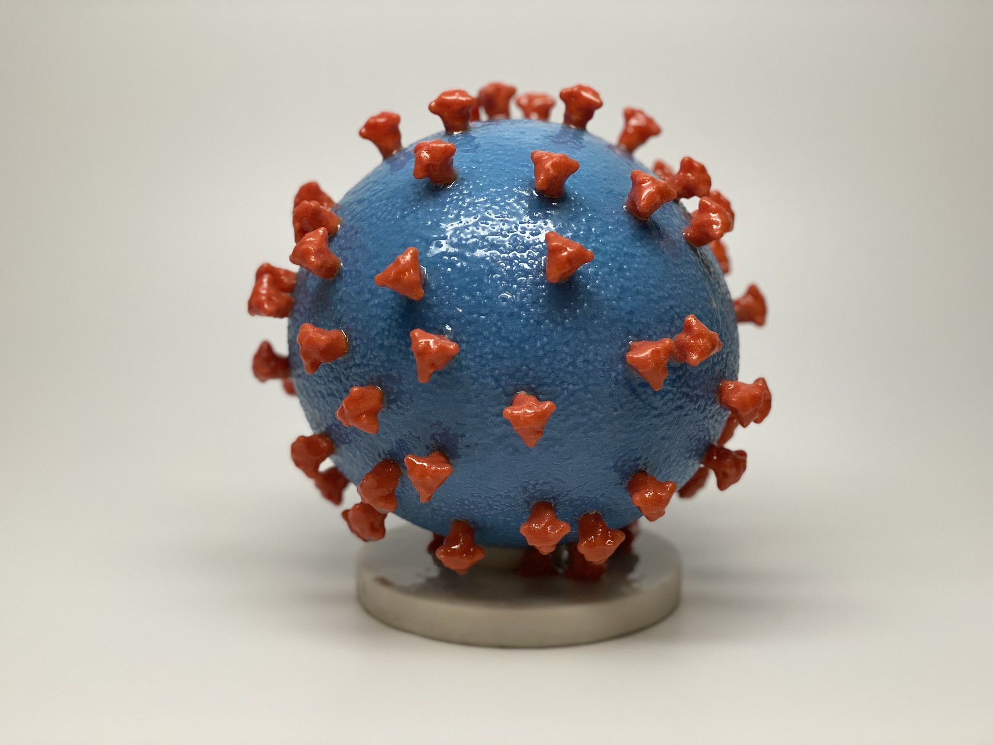 Impression 3D de la particule du virus SARS-CoV-2 / CC BY National Institute of Allergy and Infectious Diseases