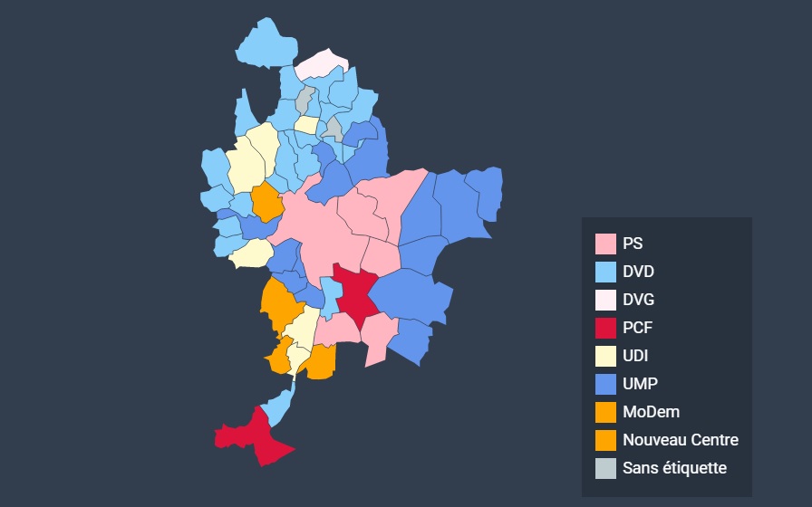 Grand Lyon : votre commune est‐elle un bastion de gauche, de droite ou centriste ?