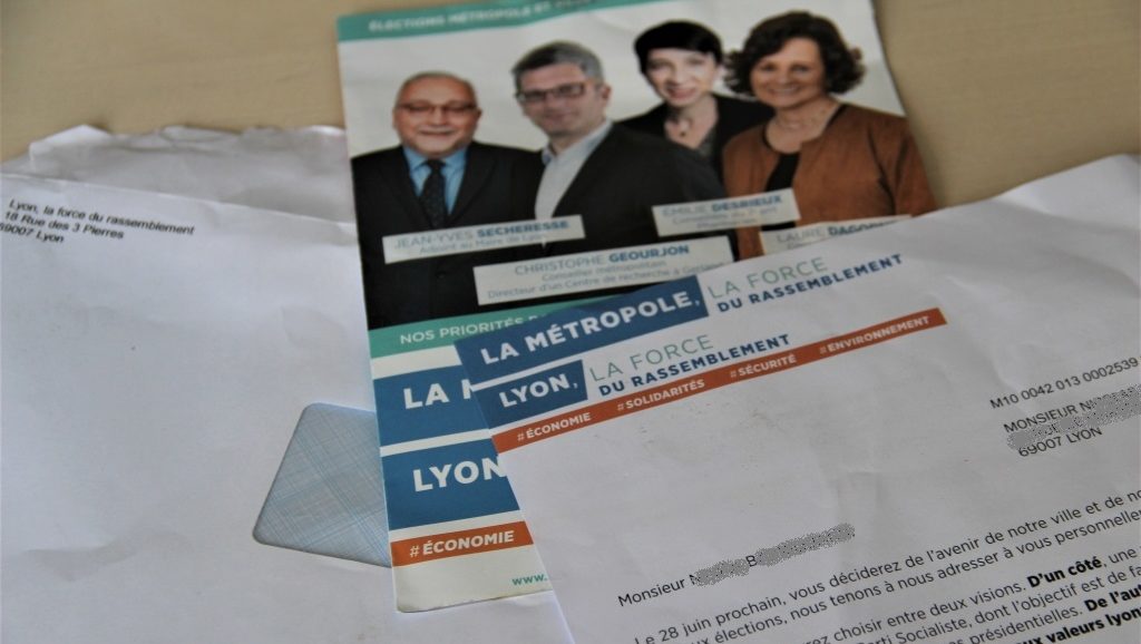 Propagande électorale : comment l’alliance Collomb‐LR connaît‐elle votre adresse postale ?