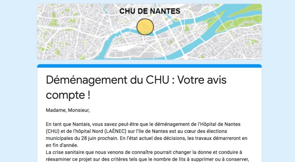 Municipales : un mystérieux sondage sur le transfert du CHU de Nantes