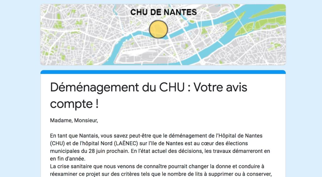 Municipales : un mystérieux sondage sur le transfert du CHU de Nantes