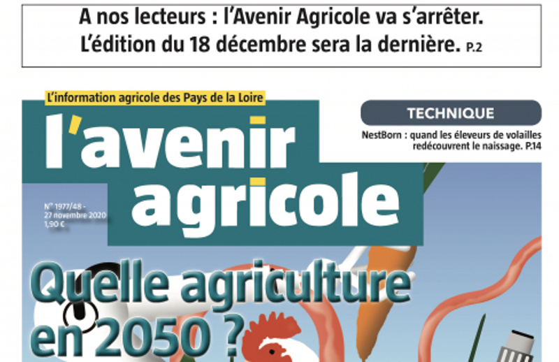 Disparition de L’avenir agricole, dernier magazine agricole indépendant en Pays de la Loire
