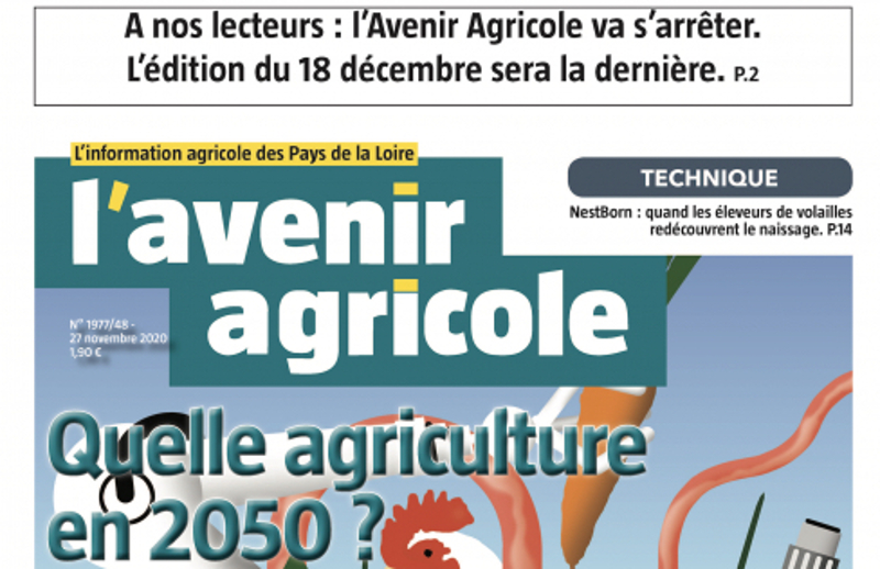 Disparition de L’avenir agricole, dernier magazine agricole indépendant en Pays de la Loire