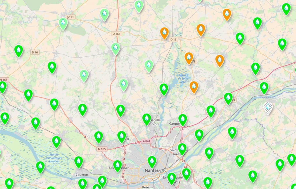 Satisfaisante à Nantes, la qualité de l’eau potable reste médiocre dans certaines zones de Loire‐Atlantique exposées aux pesticides