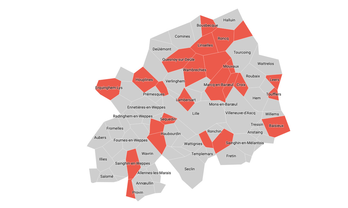 Carte SRU MEL