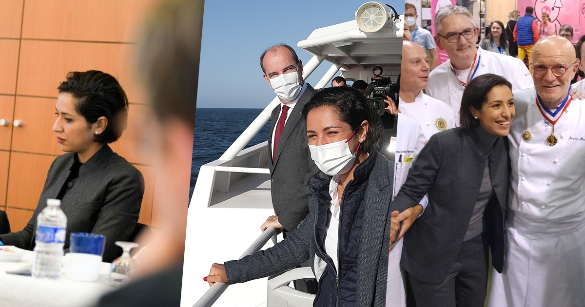 Deplacements de Sarah El Hairy en Loire-Atlantique (c) Montage a partir de son ciompte Twitter