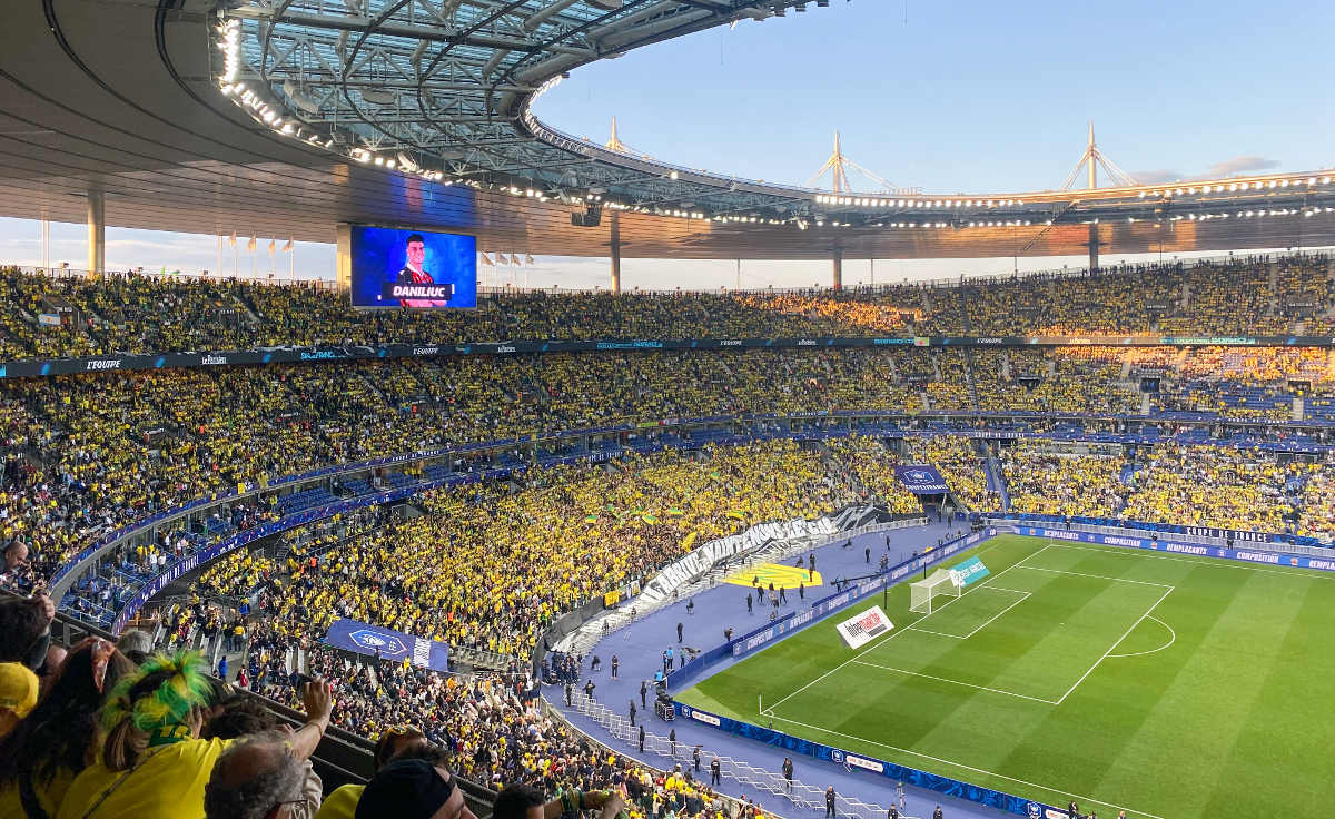 Les supporters nantais au Stade de France, lors de la victoire face à l’OGC Nice (c) Thibault Dumas