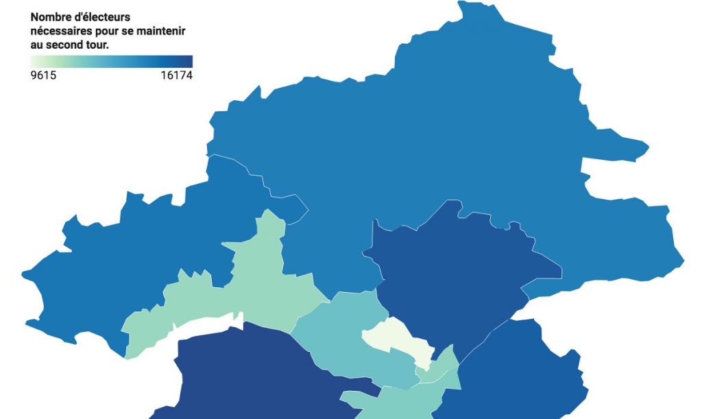 Législatives en Loire‐Atlantique : combien d’électeurs les candidats doivent‐ils convaincre pour figurer au second tour ?