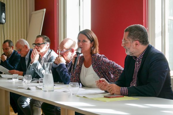 Johanna Rolland, le 28 septembre, à la Maison de la tranquilité publique. Photo Thibault Dumas