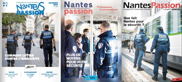 Les trois Une de Nantes Passion sur la sécurité ces dernières années. Images Nantes Passion