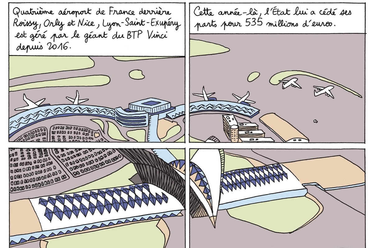 Veni, Vidi, Vinci : quatre ans d’enquête sur l’aéroport Lyon Saint‐Exupéry en bande dessinée