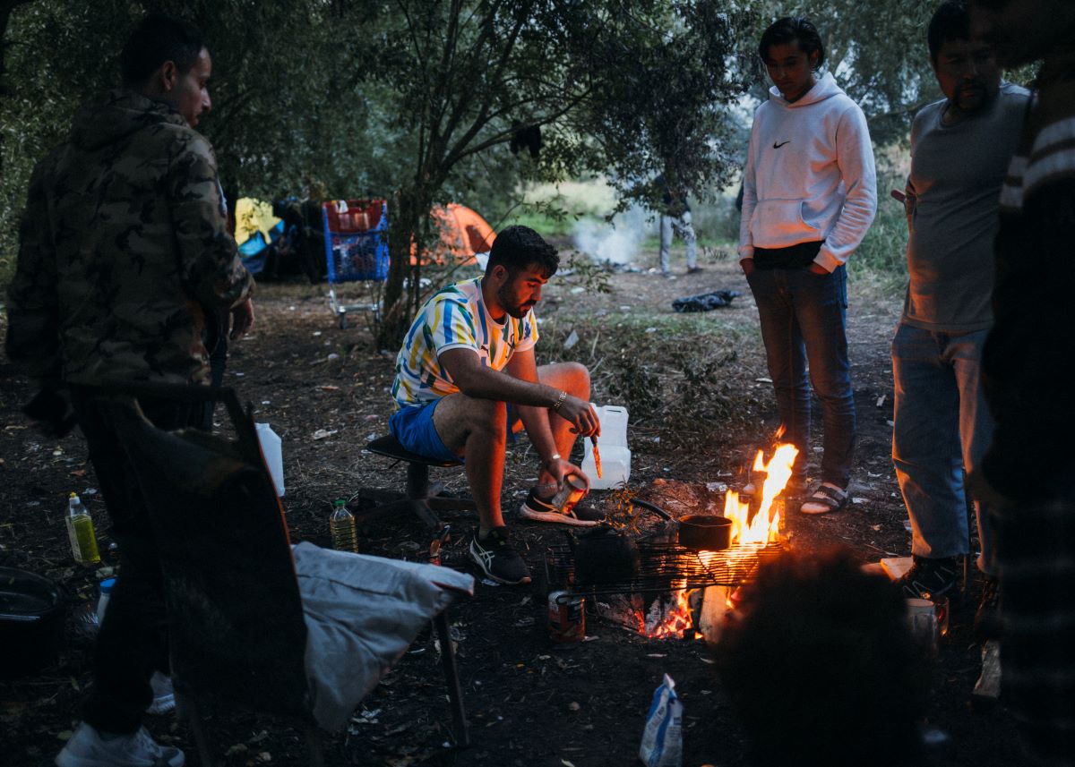 2024-01.Migrants.camp jungle Calais