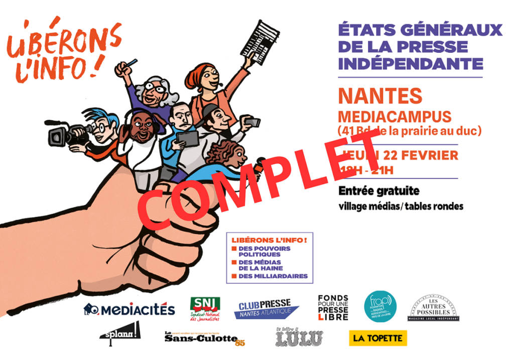 Les États généraux de la presse indépendante font étape à Nantes le 22 février