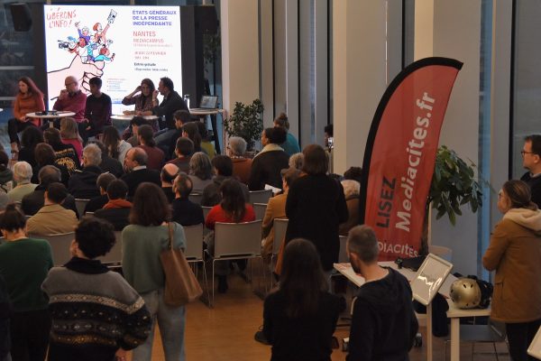 Aux États généraux de la presse indépendante, le 22 février 2024 à Nantes. Photo Didier San Martin