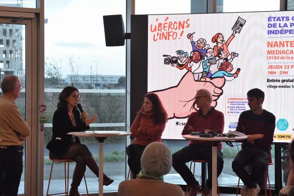 Première table ronde des États généraux de la presse indépendante, le 22 février 2024 à Nantes. Photo Didier San Martin