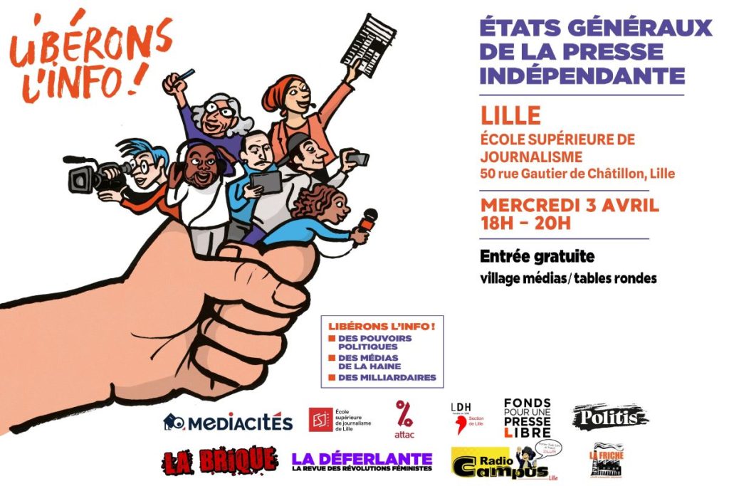 Les États généraux de la presse indépendante font étape à Lille le 3 avril