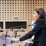 Christelle Morançais face à l’hémicyle régional en 2024 (c) Thibault Dumas