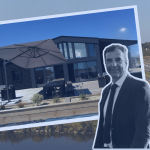 Fabien Gaborit et son établissement en zone inondable à Noirmoutier. Montage SM Mediacités