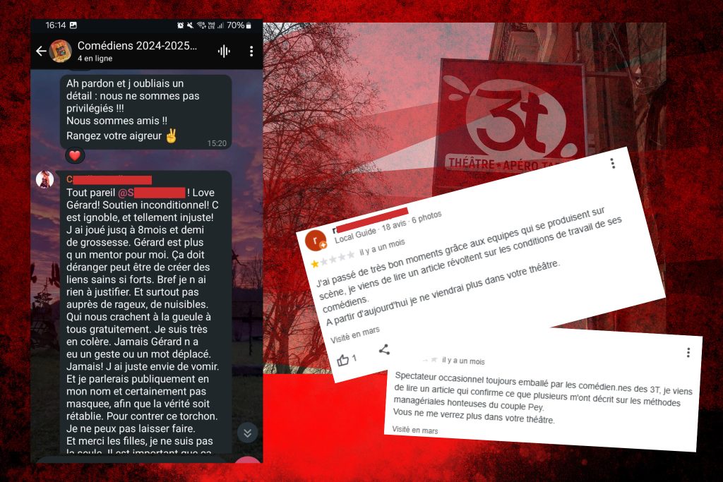 Chasse aux sorcières et mises à la porte au théâtre des 3T après notre enquête