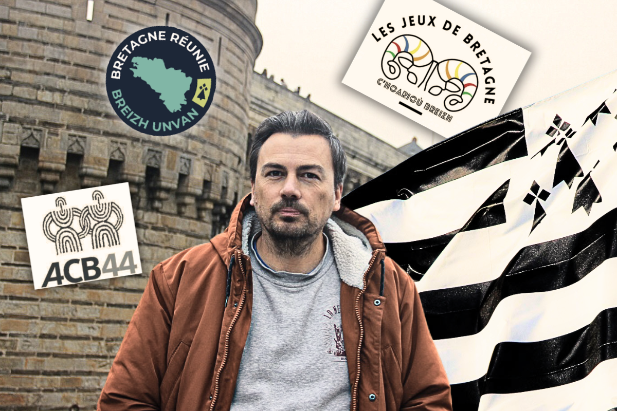 L'adjoint aux enjeux bretons Florian Le Teuff et différentes associations/évènements soutenant la culture bretonne à Nantes. Montage : Thibault Dumas