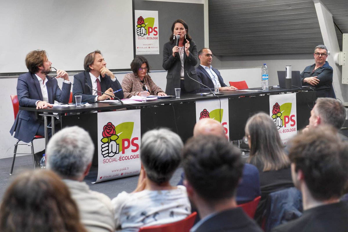 Johanna Rolland face aux militants socialistes nantais, le 22 mai. Photo : compte X de Johanna Rolland