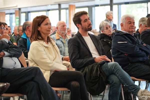 Le député Andy Kerbrat, lors d'une réunion publique à Cordemais en octobre 2024, 10 jours avant son interpellation. Photo : compte X d'Andy Kerbrat