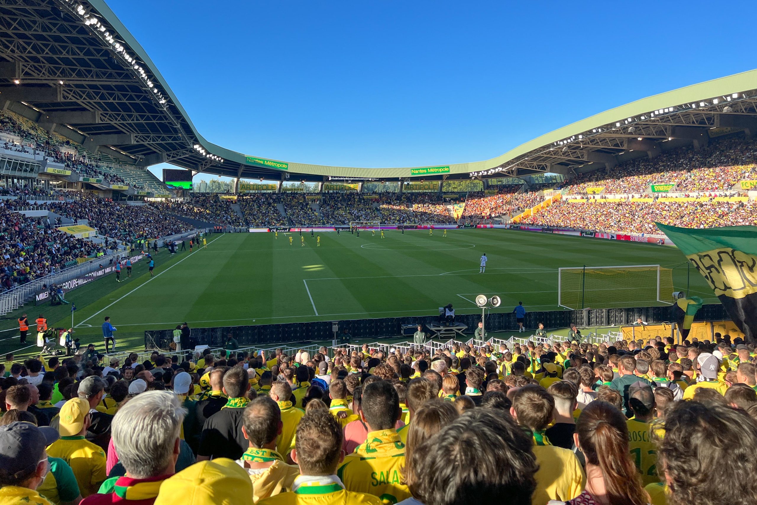 Match au stade de La Beaujoire, entre le FC Nantes et le RC Lens en Ligue 1. Photo : Creative commons