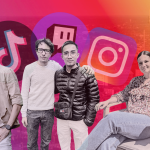 Les influenceurs nantais AKSianka, Prestigeoff (à droite) et son manager/vidéaste (à gauche) ainsi que Chanala10. Montage : Thibault Dumas / Mediacités