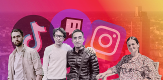 Les influenceurs nantais AKSianka, Prestigeoff (à droite) et son manager/vidéaste (à gauche) ainsi que Chanala10. Montage : Thibault Dumas / Mediacités