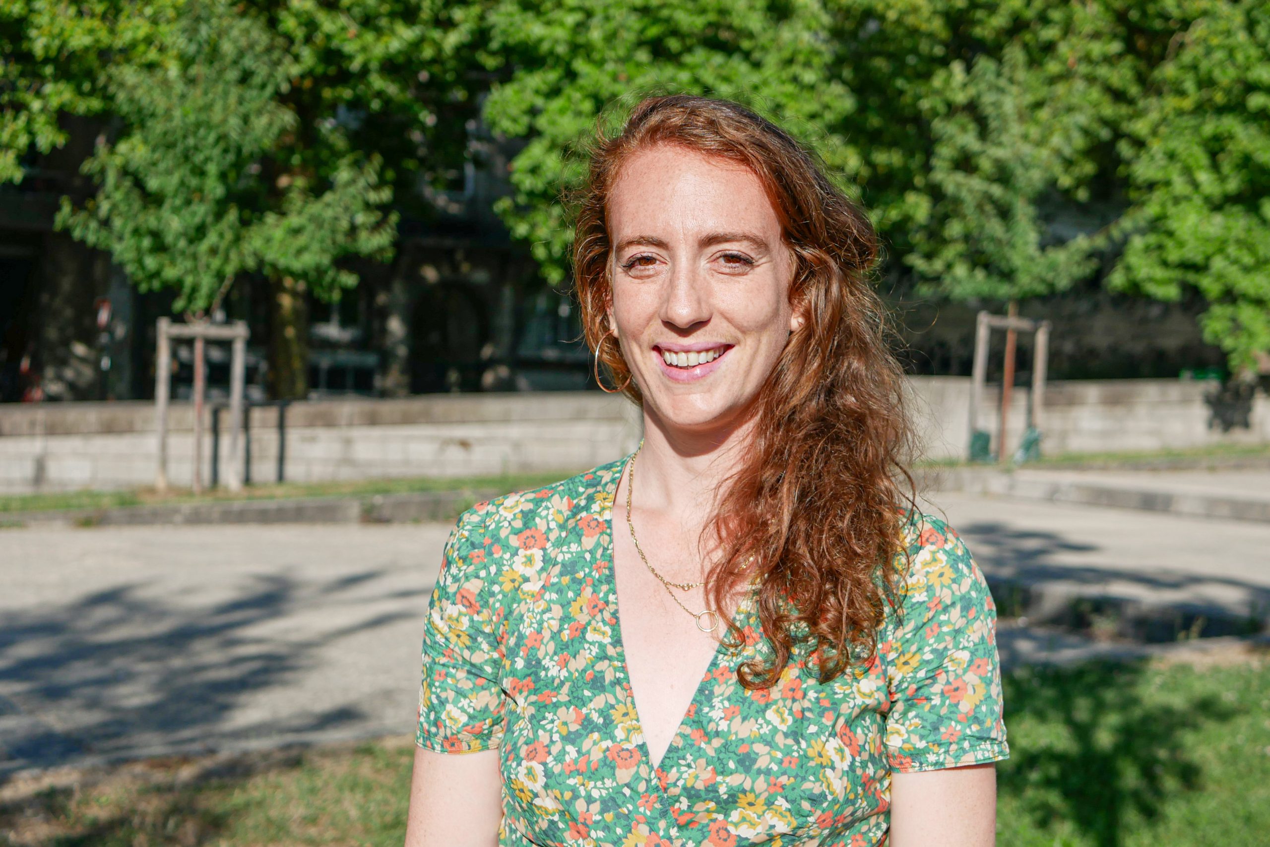 Margaux Medkour, ex-leader de Nantes en commun·e·s, en juillet 2025 à Nantes. Photo : Thibault Dumas / Mediacités