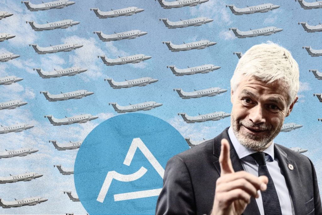 Nouveau chèque de la région Auvergne‐Rhône‐Alpes pour la ligne aérienne du fief de Laurent Wauquiez